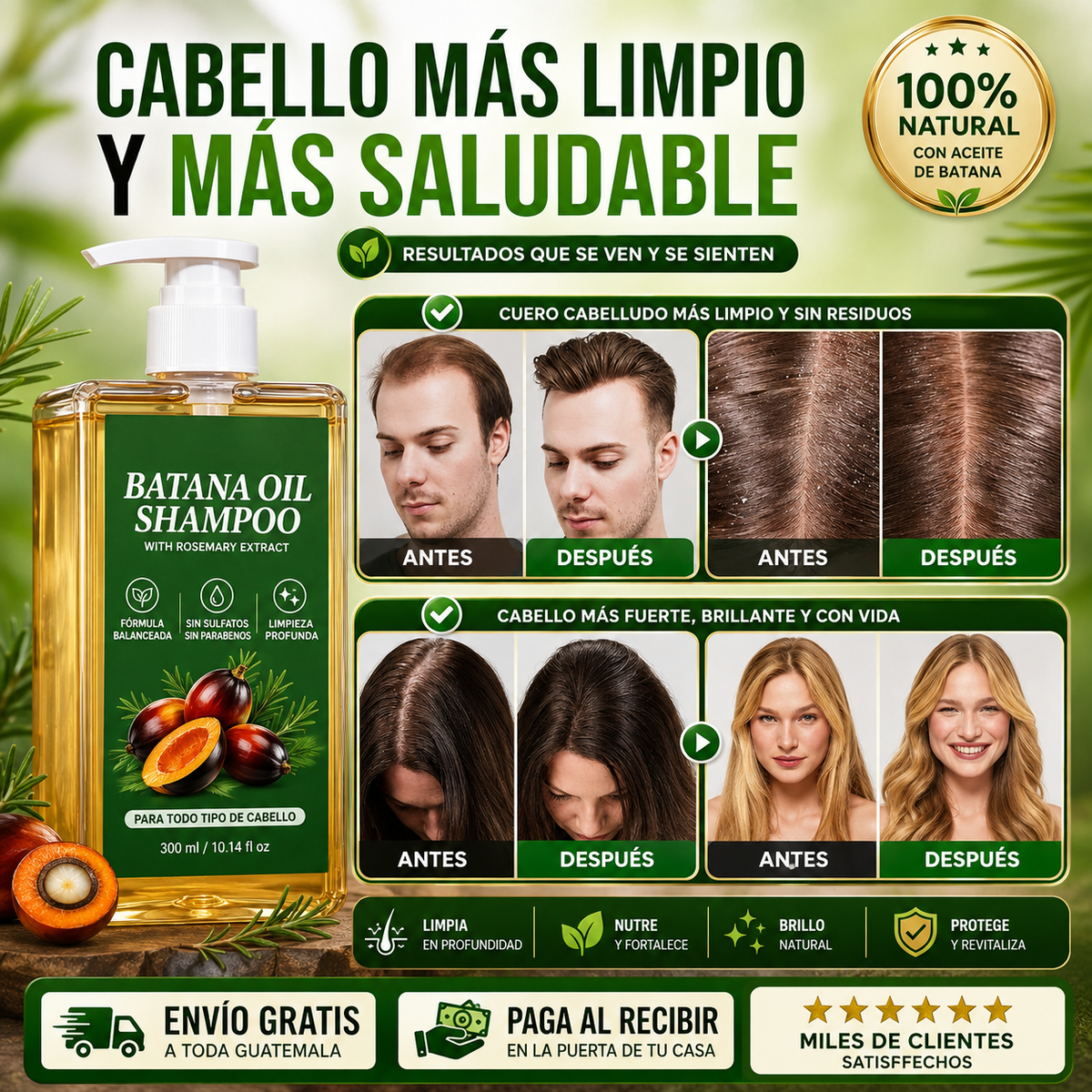 Batana Oils Shampoo / Aumenta el crecimiento capilar