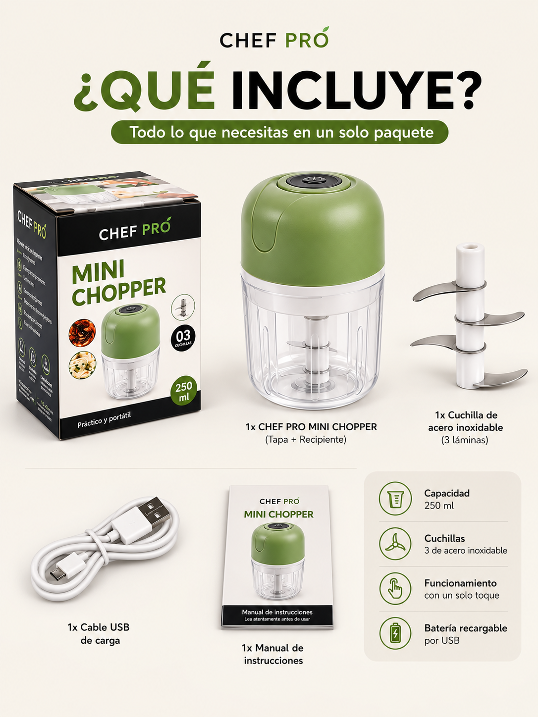 Mini Chopper Chef Pro