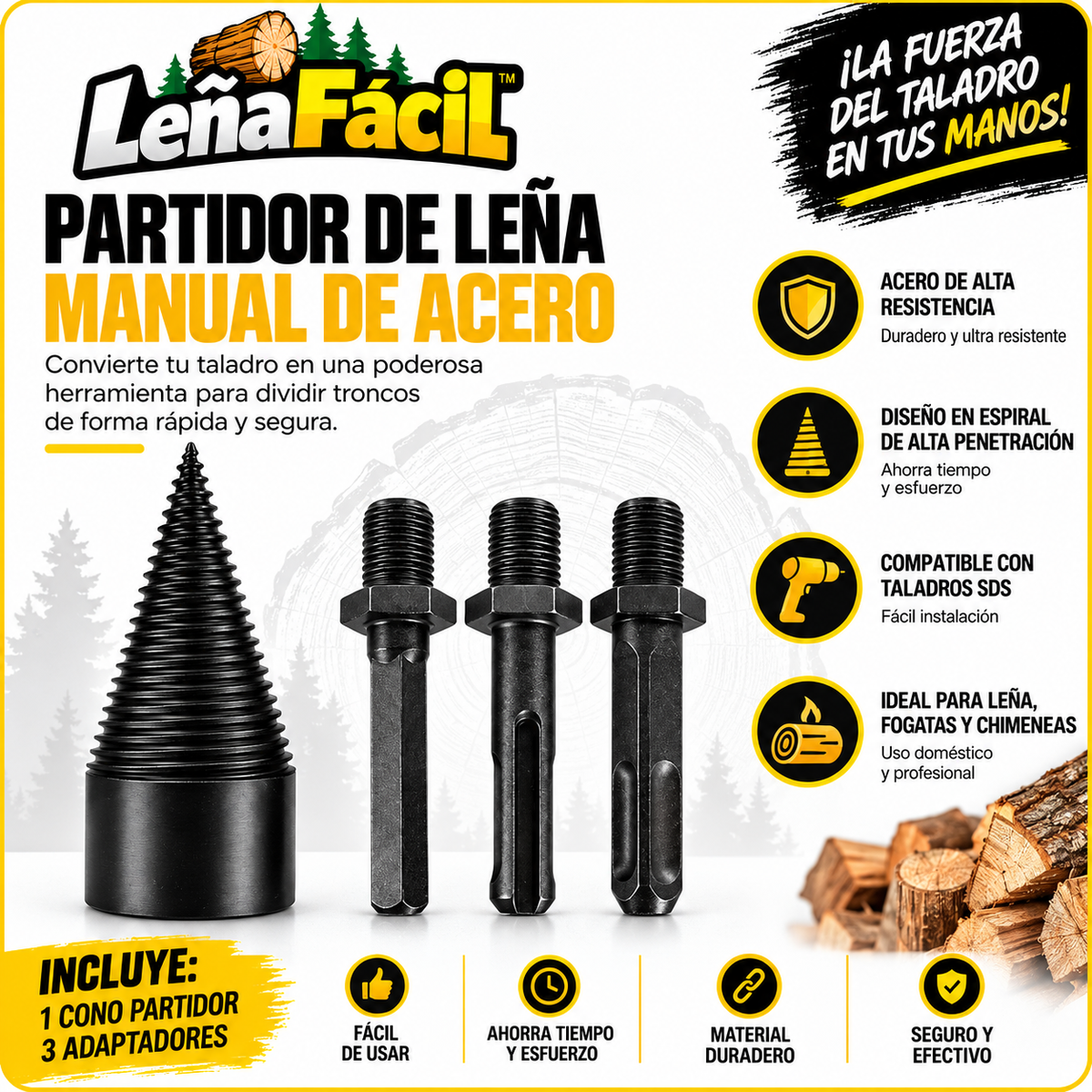 LeñaFacil / Broca Corta Troncos