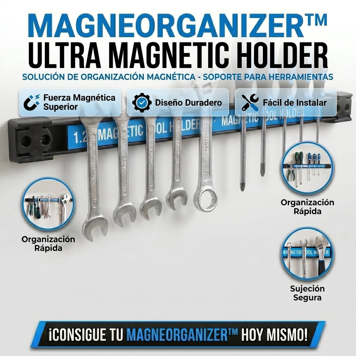 MagneOrganizer™ Soporte Magnético para Herramientas