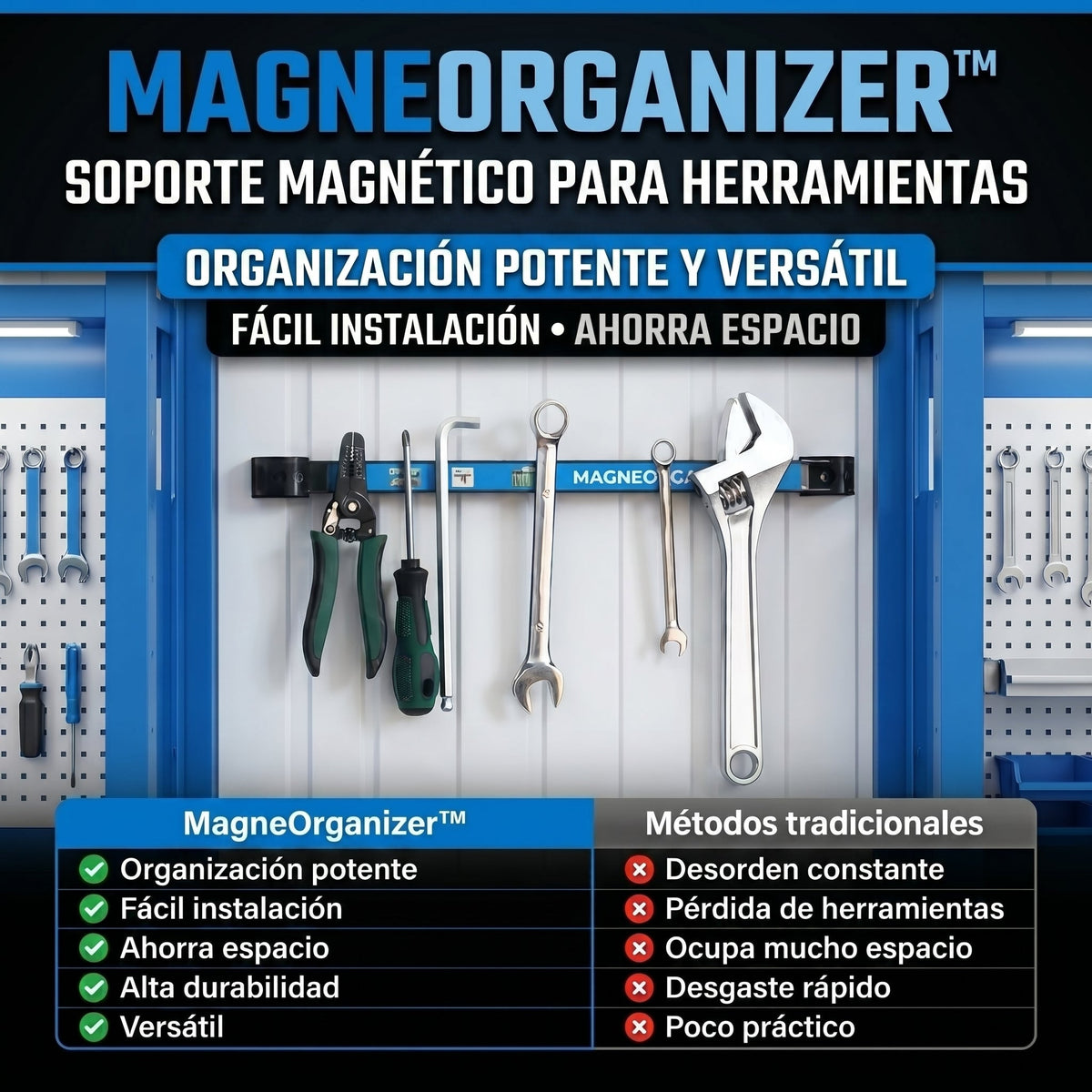 MagneOrganizer™ Soporte Magnético para Herramientas
