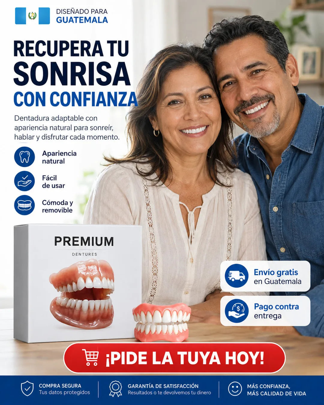 Set de prótesis dentales de soporte esquelético total ¡VUELVE A SONREIR CON CONFIANZA!