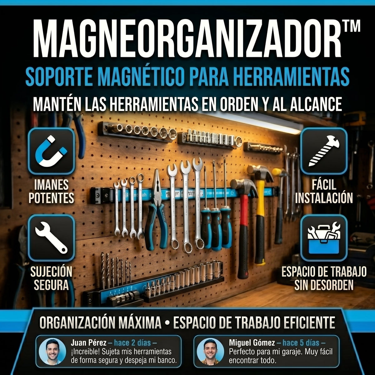 MagneOrganizer™ Soporte Magnético para Herramientas